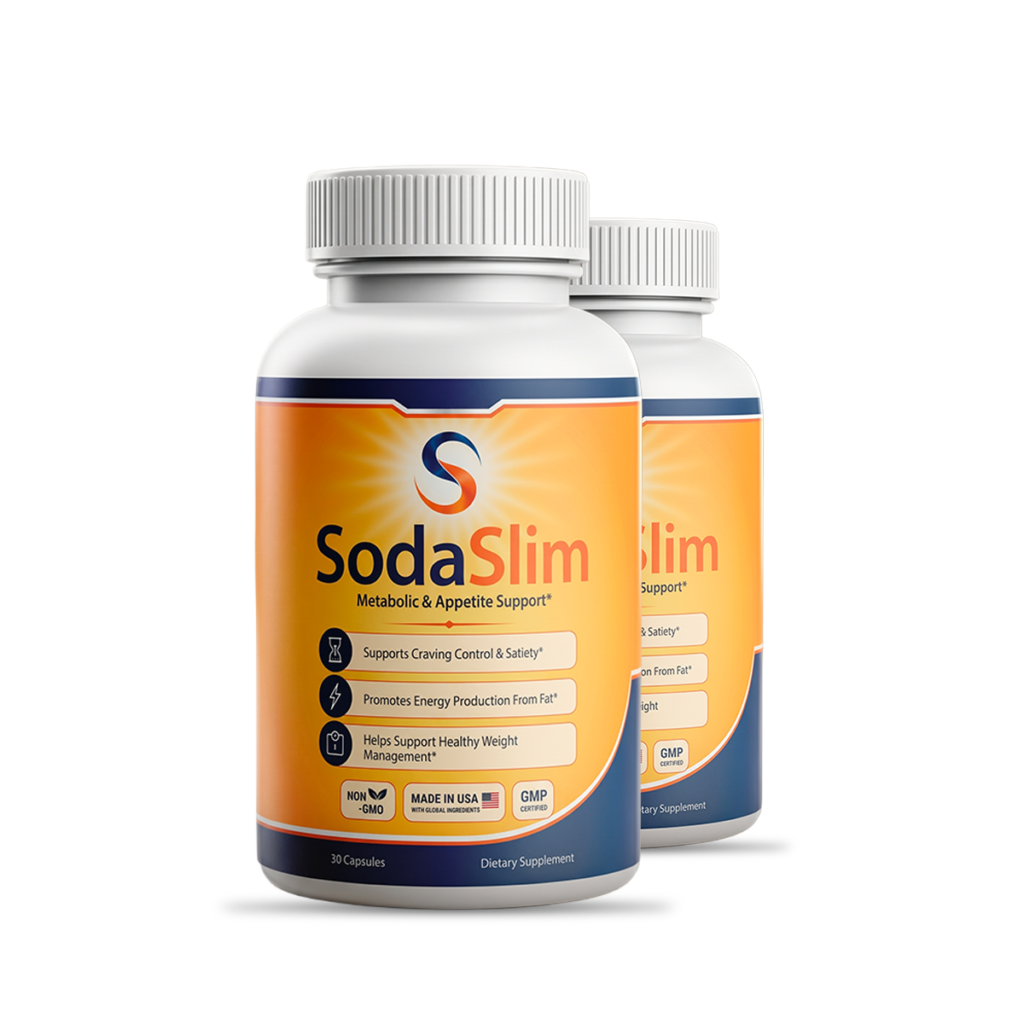 Two bottles of SodaSlim metabolic and appetite support supplement